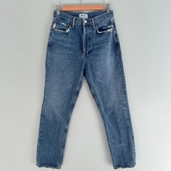 Agolde Riley High Rise Straight Crop - Picture 5 of 14